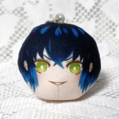 【中古】鬼滅の刃　同人グッズ　嘴平伊之助　キーホルダー　丸いぬいぐるみ