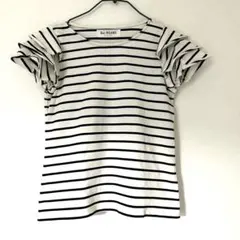 Ray BEAMS ボーダー フリルスリーブ Tシャツのサムネイル
