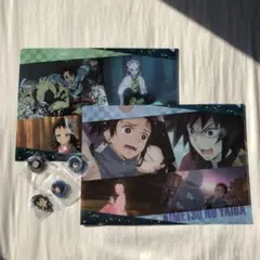 くら寿司 鬼滅の刃  下敷き 缶バッジ