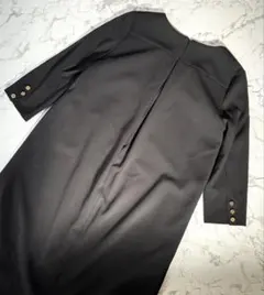 GRACE CONTINENTAL ロゴ金ボタン トリアセVネックワンピース