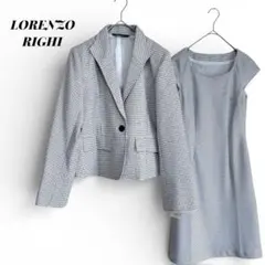 フォーマルセットアップ　ノースリーブ　ワンピース　総柄　ボートネック　11AR