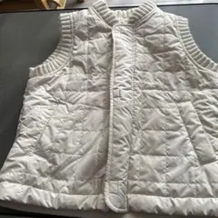 良品計画　ホワイト 中綿ダウンベスト 110cm