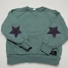ブリーズ　星型刺繍付きグリーントレーナー　120センチ