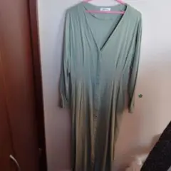 niko and ... グリーン ロングシャツワンピース　L