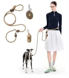 VETRESKA 5in1ハンズフリー犬用リード　コーヒービーンズ　ベージュのサムネイル