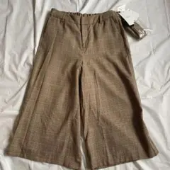 新品チェック柄キュロットパンツ