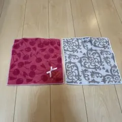 JILL STUART さくらんぼ柄タオル2枚セット