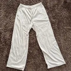 GU ホワイト ワイドパンツ 32-30