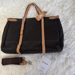極美品 ウルティマトーキョー ビジネスバッグ 2way ナイロン レザー 黒のサムネイル