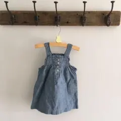 ベビーギャップ babygap70センチワンピース デニムジャンパースカート