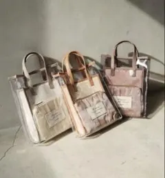 大人気 ナイスクラップ PVCジャガード3点セットバッグ 大容量