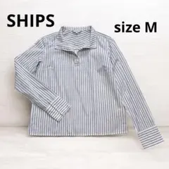 SHIPS シップス キュプラコットン素材 スキッパーシャツ M