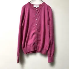 ロペピクニック 長袖 クルーネック ニット カーディガン (M) ピンク