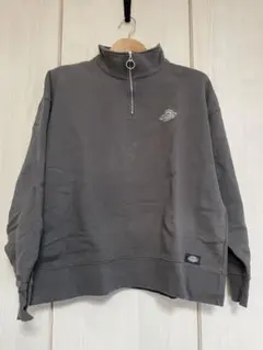 Dickies グレー ハーフジップ トレーナー L