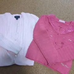 ラルフ ピンクカーディガン 6Ｙ、メゾピアノカーディガンM