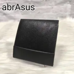 【極美品】abrAsus アブラサス 薄い財布　エンボスレザー　チョコ