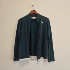 PUMA ダークグリーン ジップアップジャージ