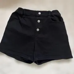 GU 黒 ハーフパンツ ボタン付き