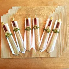 ランチョンマット 箸セット 6組 ゴールド