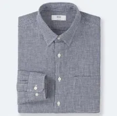 プレミアムリネンチェックシャツ 長袖シャツ 231-171676