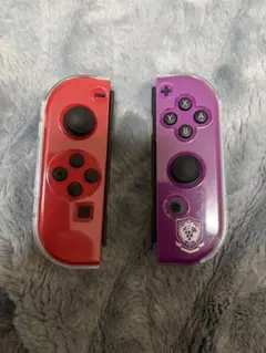 NINTENDO Switch Joy-Con赤紫クリアケース付き