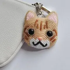 茶トラ　チャーム・キーホルダー・バッグチャーム　金具の選択可能