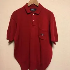 90s極美品ポロバイラルフローレン　半袖セーターL