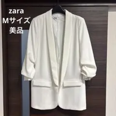 ZARA ホワイト ジャケット テーラードジャケット 美品