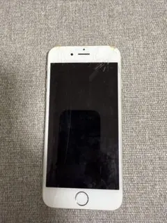 iPhone 6 ホワイト シルバー 画面ひび割れ