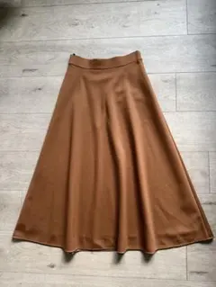 ANAYI ブラウン フレアロングスカート