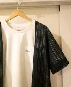 ikka/透かしカーデ(L)速乾COOLシャツ(XL)/2点セットのサムネイル