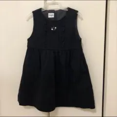 ファミリア　お受験　ネイビーワンピース　フォーマル　ジャンパースカート