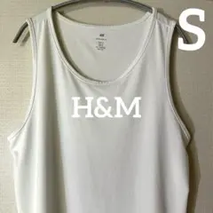 H&M レギュラーフィットタンクトップ　ホワイト　Sのサムネイル