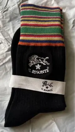 h*o様 IL BISONTE ソックス ブラック マルチカラーのサムネイル