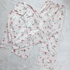 GU チェリー 長袖 パジャマセット サテン さくらんぼ Sのサムネイル