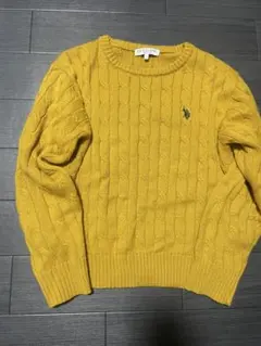 U.S. POLO ASSN. ケーブルニット イエロー 長袖のサムネイル