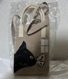 《値下げ中》猫デザインのシリコンバッグ　茶色とピンク色の間