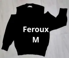 Feroux　フェルウ 黒 M オフショルダー ニット　オンワード樫山