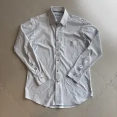 i-shirt 長袖ワイシャツ ストライプ柄　ブルー　アイシャツ