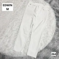 EDWIN Mサイズ スリムテーパードパンツ デニム ストレッチ 白 日本 本革のサムネイル