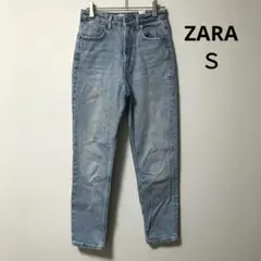 ZARA デニムパンツ EUR34 スリム テーパード ライトブルー