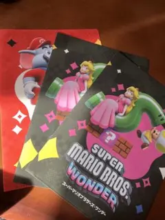 スーパーマリオブラザーズワンダー　　クリアファイル３枚