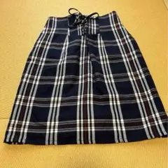 titty&co. ネイビー チェック柄 タイトスカート M 約5⑸cm