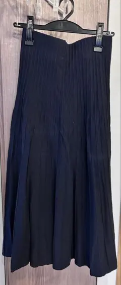 Mila Owen サマーニットオーガニックスカート ネイビー