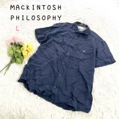 ⭐︎ マッキントッシュ フィロソフィー【L】半袖シャツ フラップ付きポケットのサムネイル