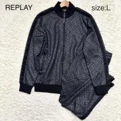 未使用級 REPLAY リプレイ 総柄 総ロゴ ジャージ セットアップ L 2026年最新】REPLAY メンズ ジャージの人気アイテム - メルカリ