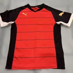 Puma 赤黒 ストライプ Tシャツ