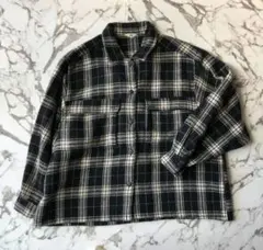 バッファローチェック ネルシャツ フランネルシャツ ゆったり