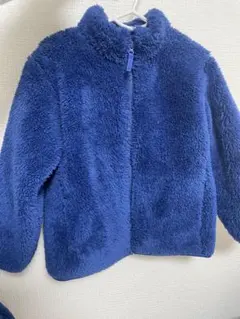 青いフリースジャケット (ジッパー付き)