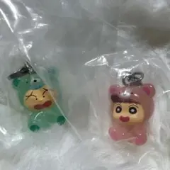 クレヨンしんちゃん めじるしアクセサリー みんなでくまパジャマ　ネネちゃんマサオ